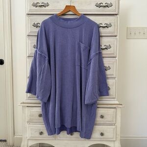 Vici Purple Oversized Knit Top